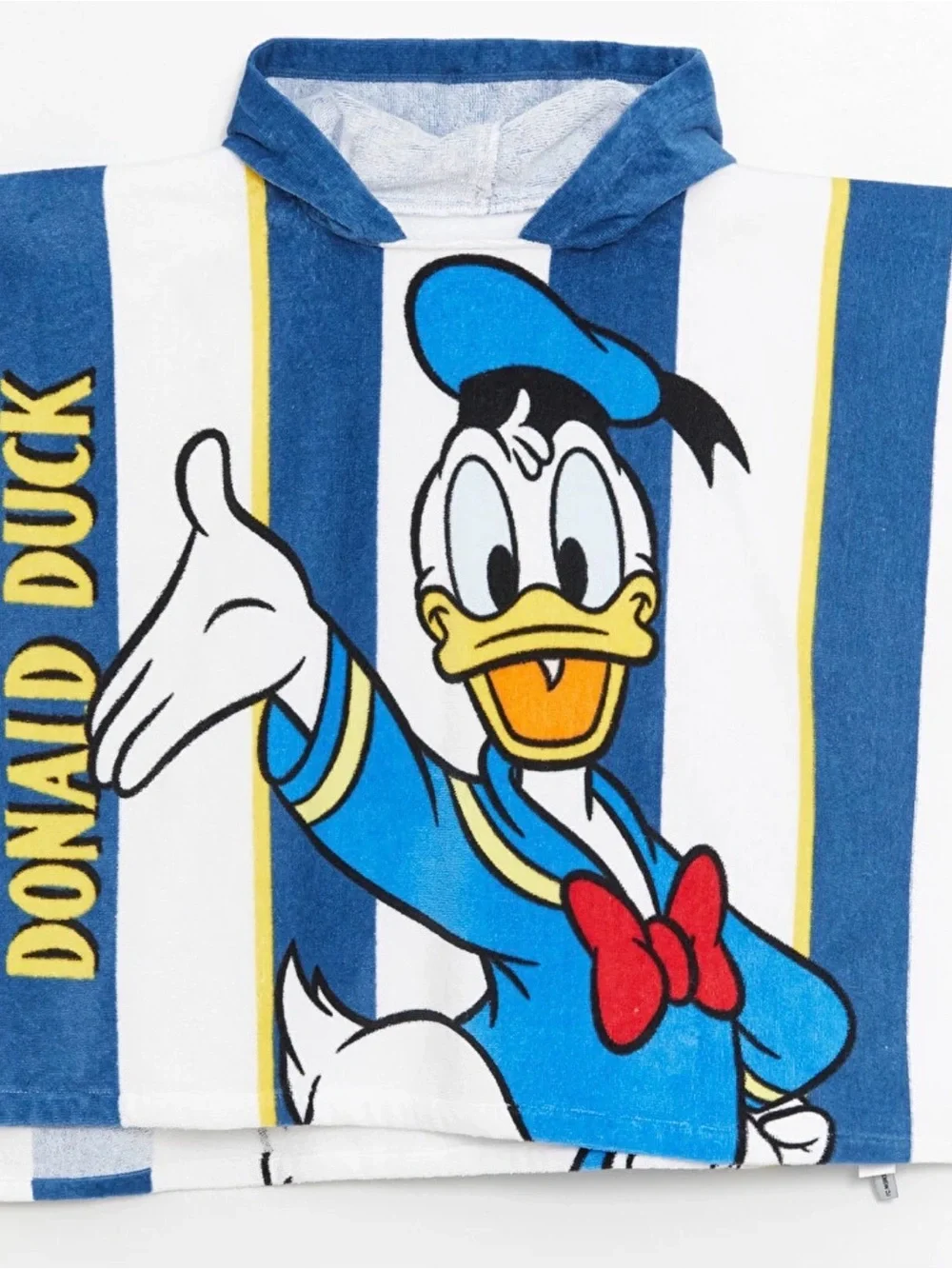 Disney Donald Duck Hooded Kids Poncho in Blue, White, Yellow